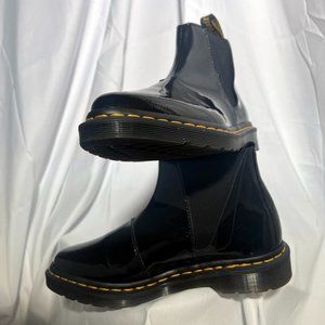 Dr Martens Black Patent Leather Bianca Pointed Toe Chelsea Boot